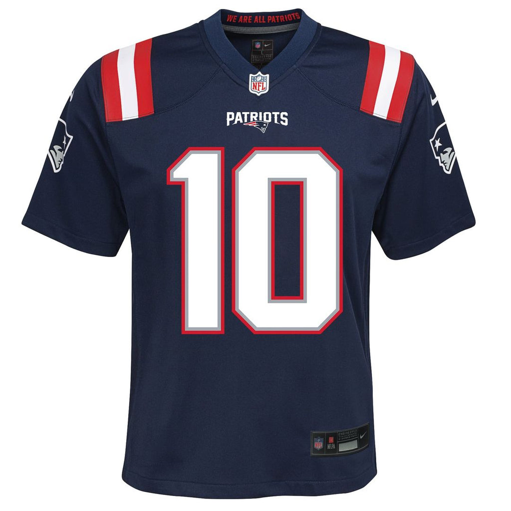Drake Maye New England Patriots Youth Jersey - Navy