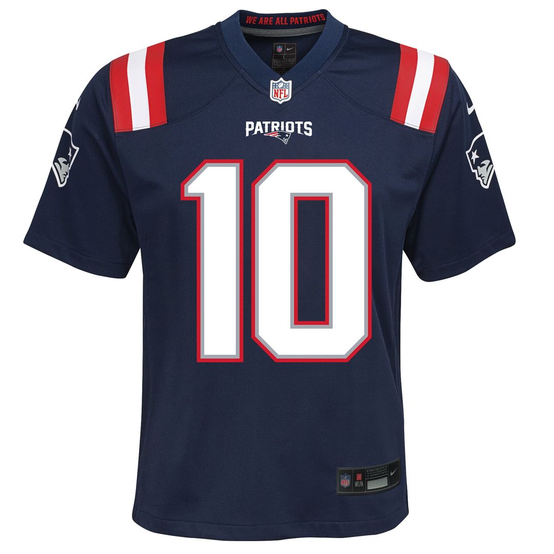 Drake Maye New England Patriots Youth Jersey - Navy