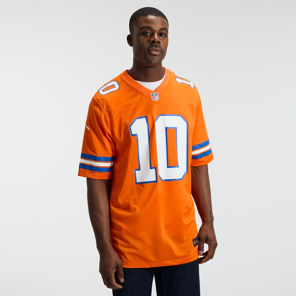 Bo Nix Denver Broncos Mile High Collection 1977 Throwback Player Jersey - Orange