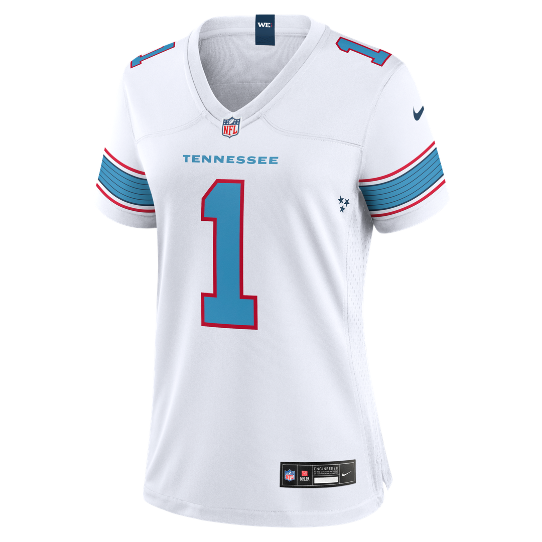 Cameron Ward Tennessee Titans Women's Jersey - White