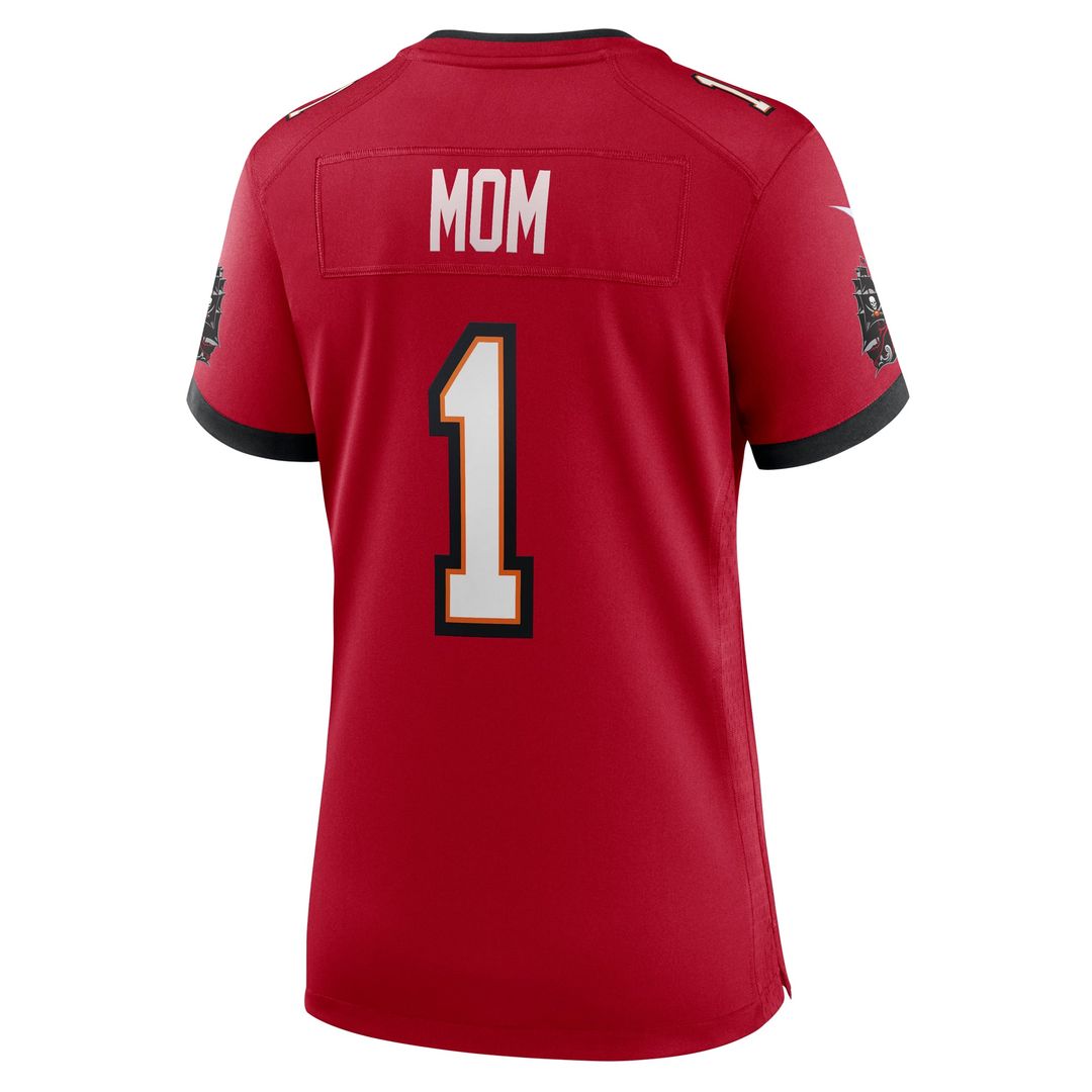 Number 1 Mom Tampa Bay Buccaneers Women's Jersey - Red