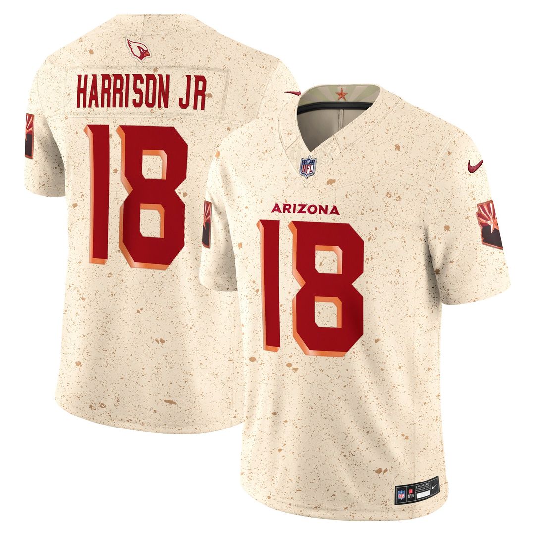 Marvin Harrison Jr. Arizona Cardinals Rivalries Collection Stitched Jersey - Natural