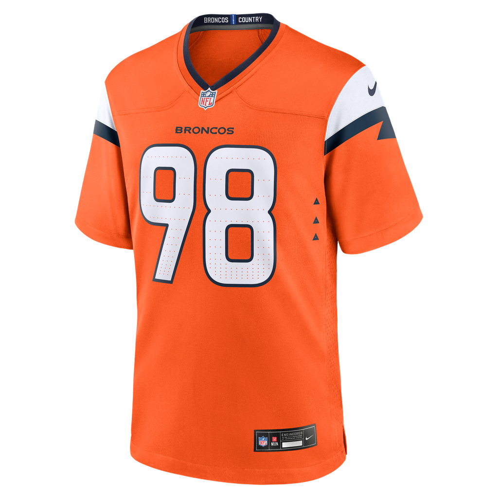 Tyler Onyedim Denver Broncos Jersey - Orange
