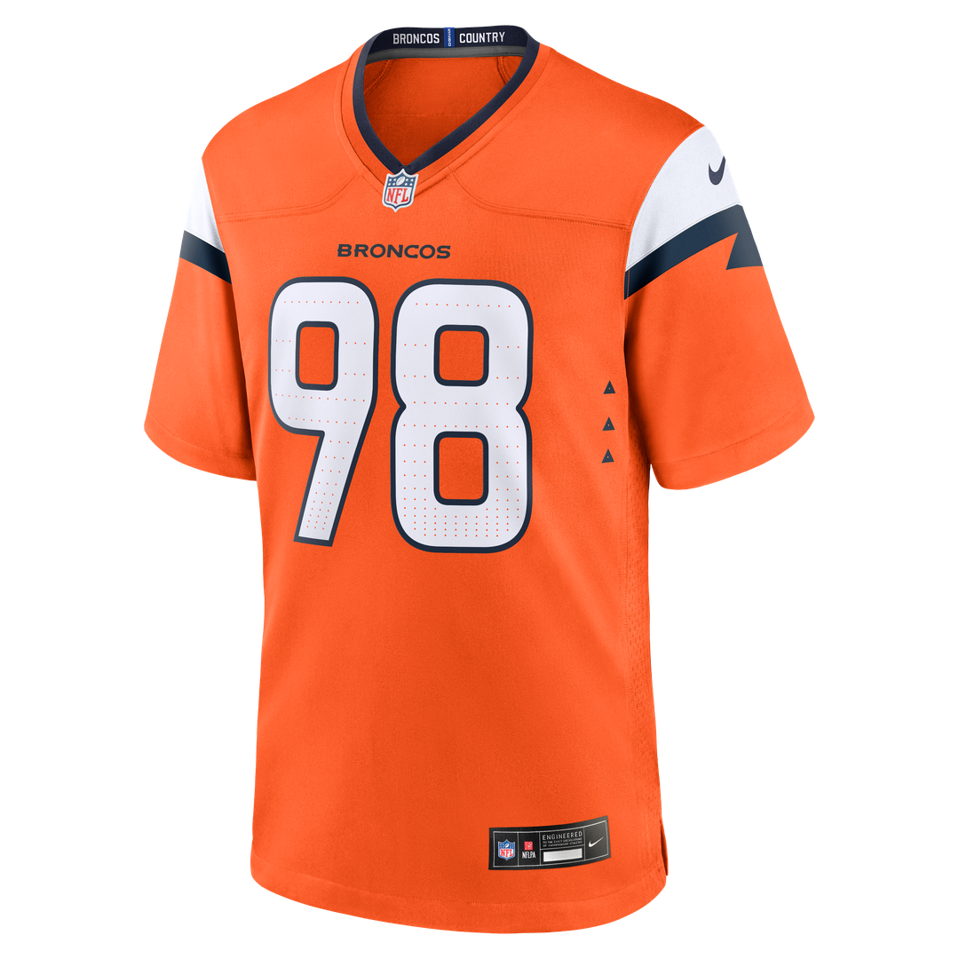 Tyler Onyedim Denver Broncos Jersey - Orange