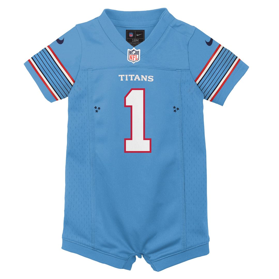 Cameron Ward Tennessee Titans Newborn Romper Jersey - Blue