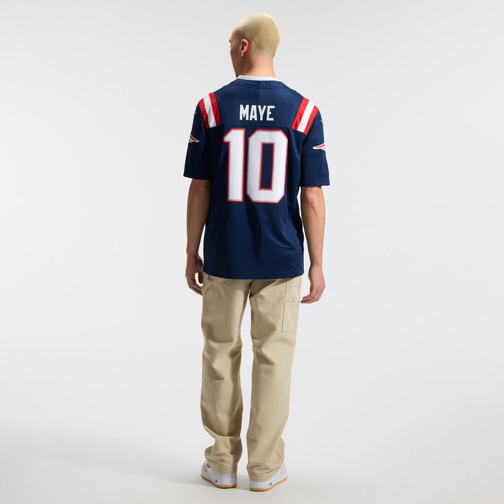 Drake Maye New England Patriots Team Stitched Jersey - Navy