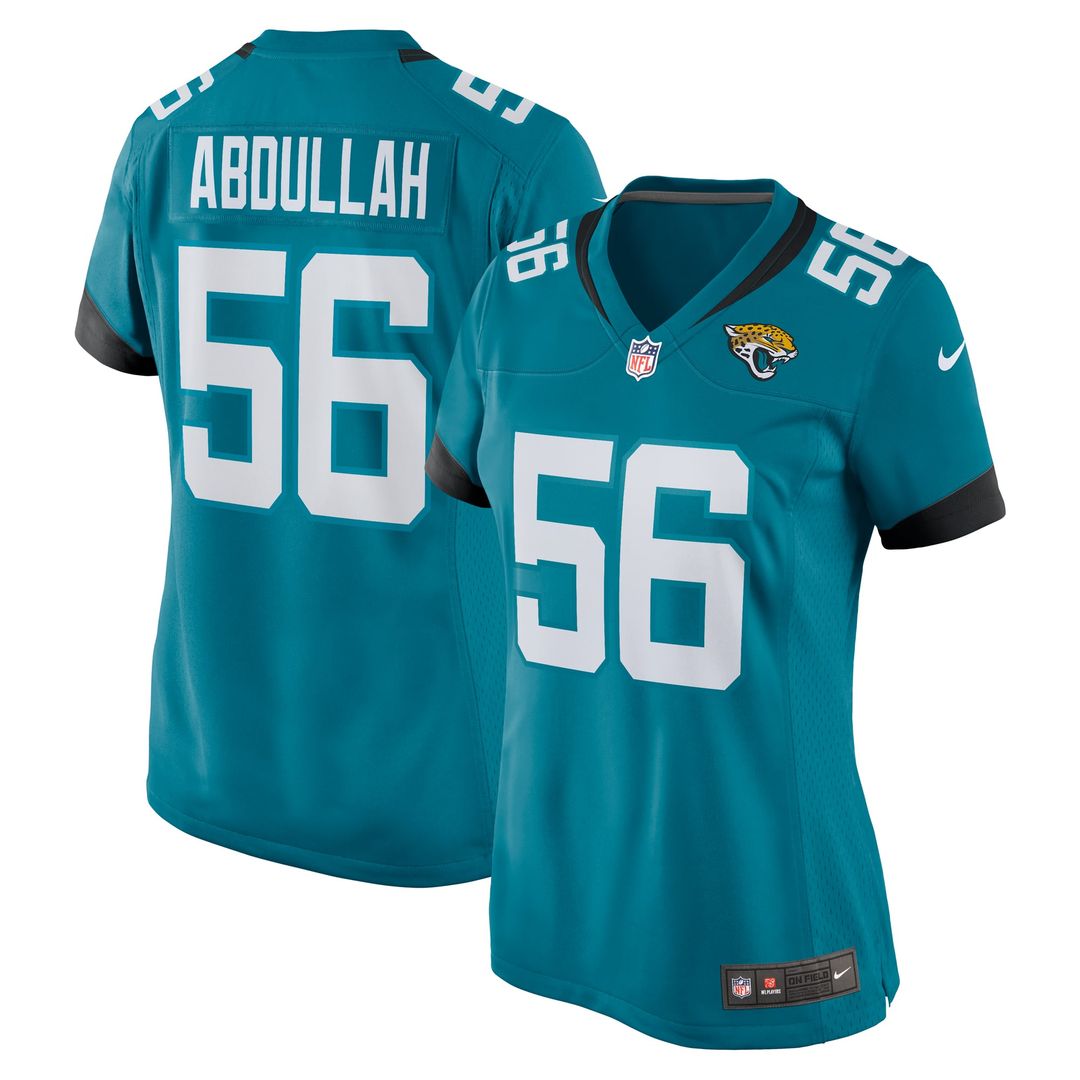 Yasir Abdullah Jacksonville Jaguars Women's Team Jersey - Teal