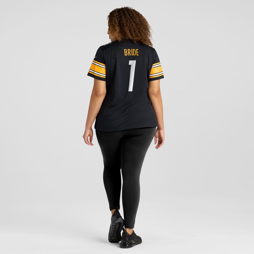 Number 1 Bride Pittsburgh Steelers Women's Jersey - Black