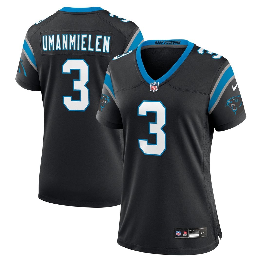 Princely Umanmielen Carolina Panthers Women's Team Jersey - Black