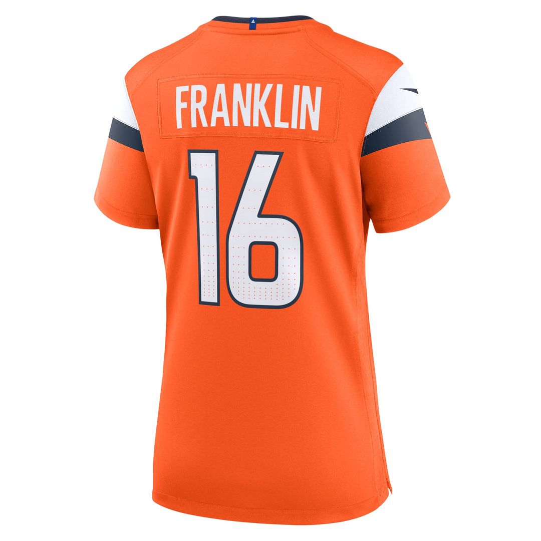 Troy Franklin Denver Broncos Women's Team Jersey - Orange