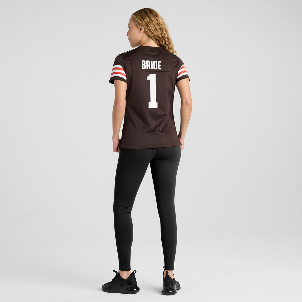 Number 1 Bride Cleveland Browns Women's Jersey - Brown