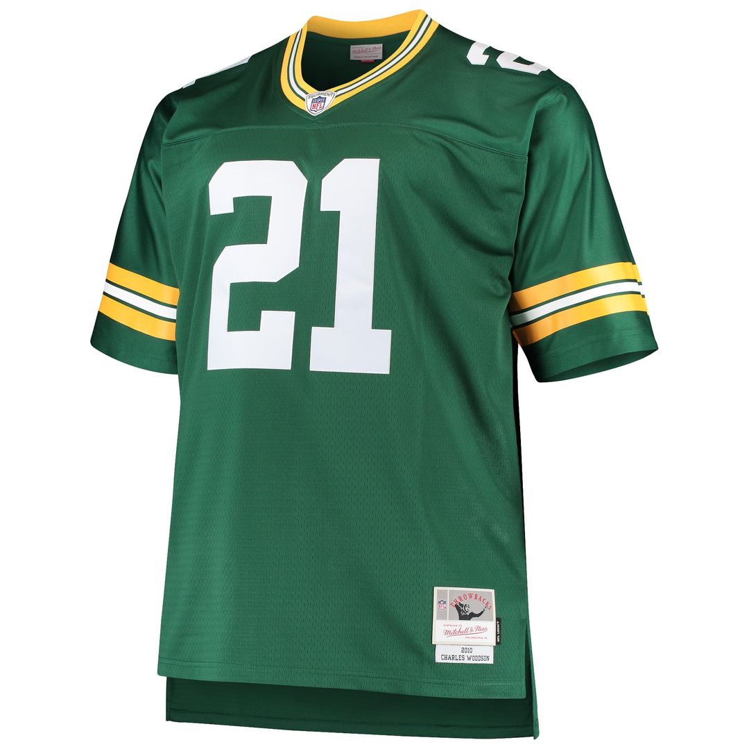 Charles Woodson Green Bay Packers Big & Tall 2010 Retired Player Jersey - Green