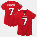 Bijan Robinson Atlanta Falcons Newborn Romper Jersey - Red