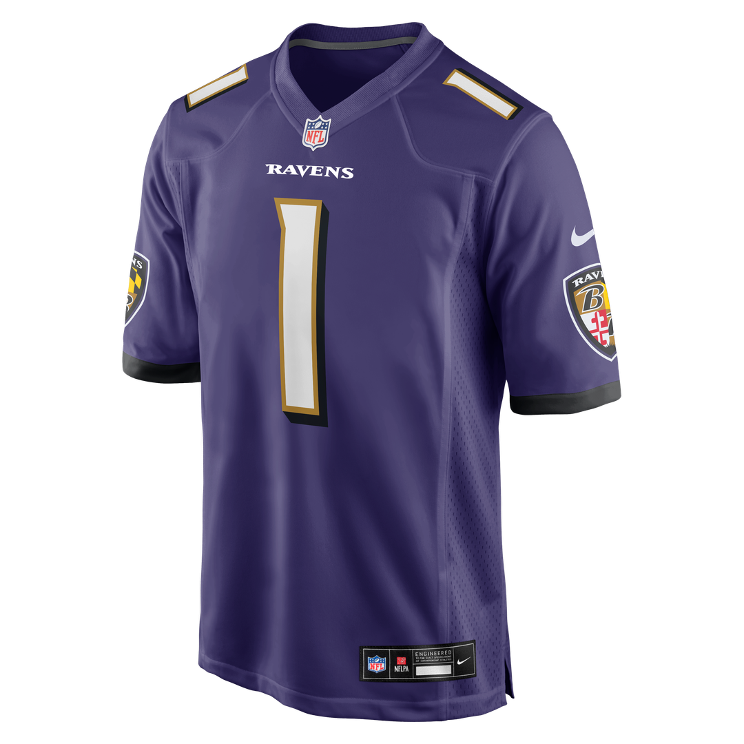 Number 1 Dad Baltimore Ravens Jersey - Purple