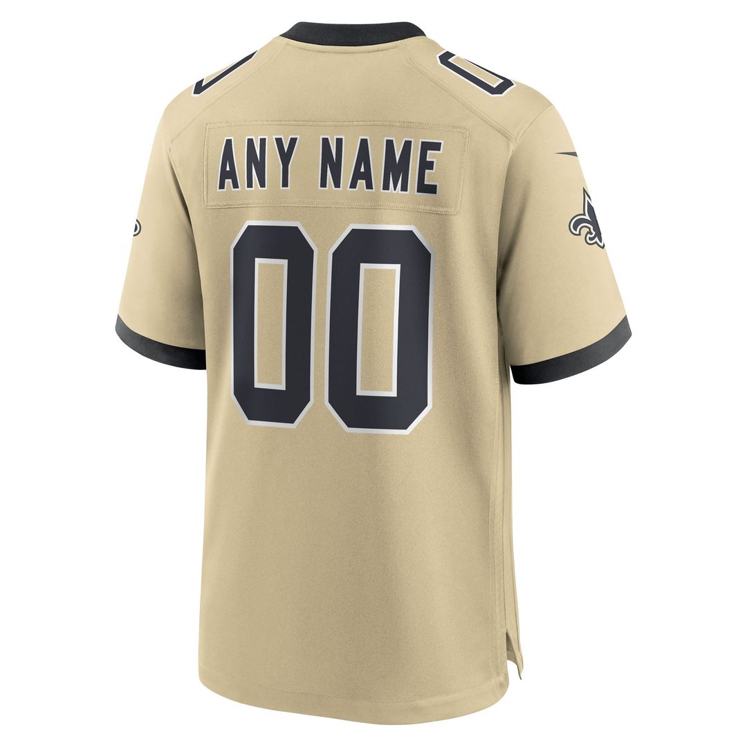 New Orleans Saints Youth Gameday Golds Alternate Custom Jersey - Gold
