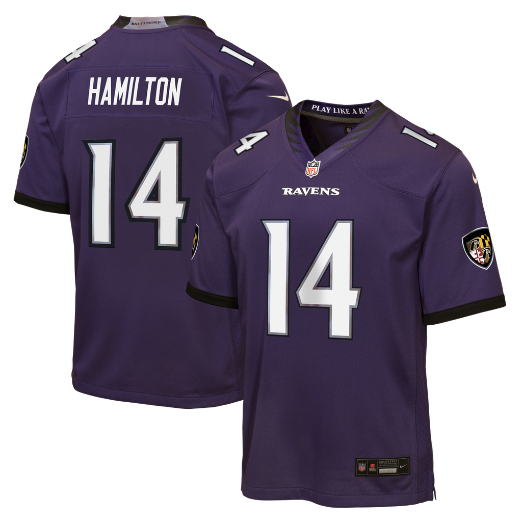 Kyle Hamilton Baltimore Ravens Youth Team Jersey - Purple