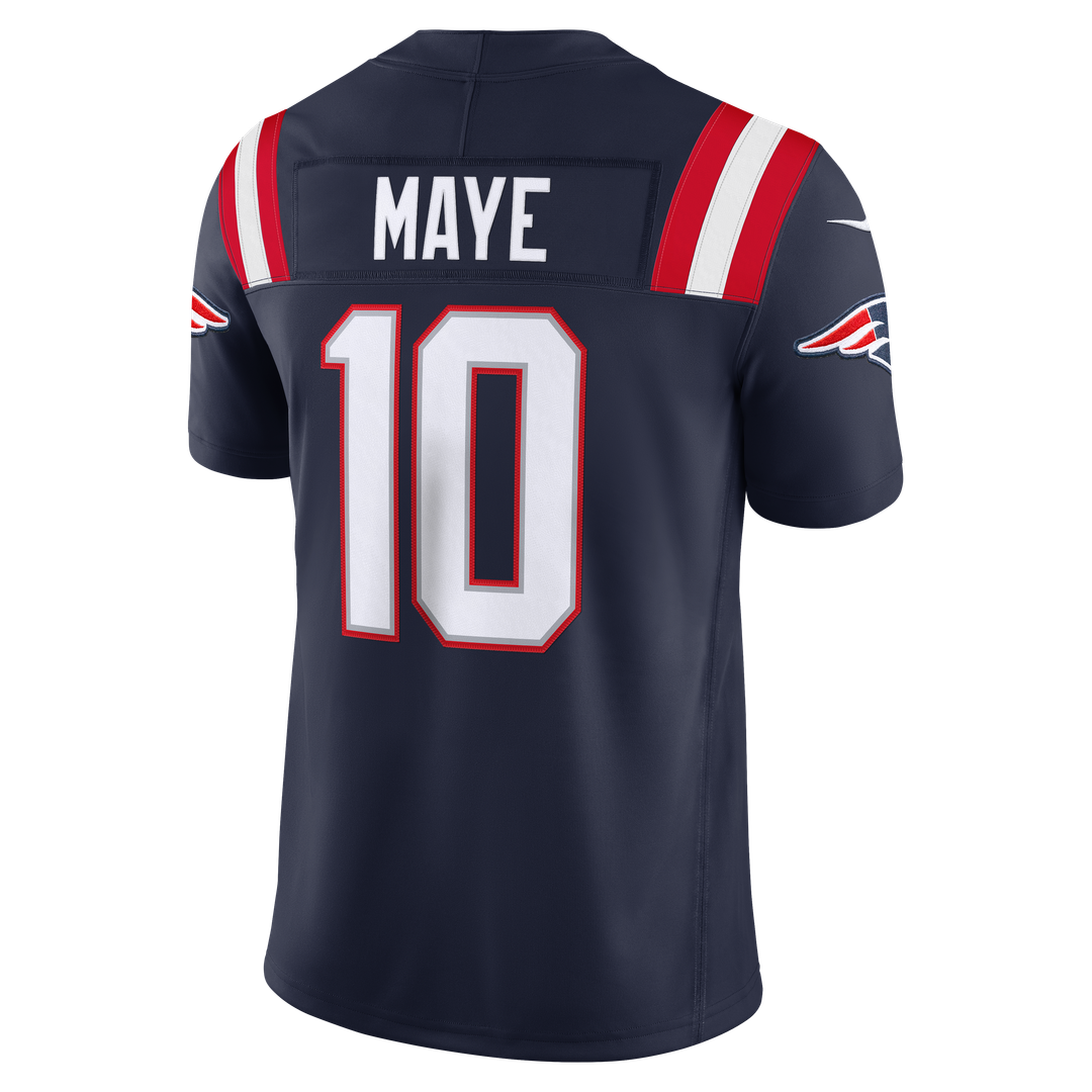 Drake Maye New England Patriots Team Stitched Jersey - Navy