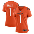 Ja'Marr Chase Cincinnati Bengals Women's Alternate Jersey - Orange