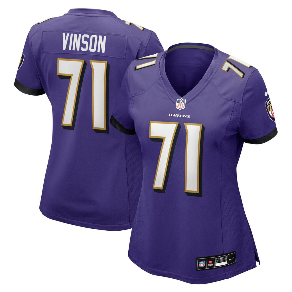 Carson Vinson Baltimore Ravens Women's Team Jersey - Purple