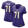 Carson Vinson Baltimore Ravens Women's Team Jersey - Purple