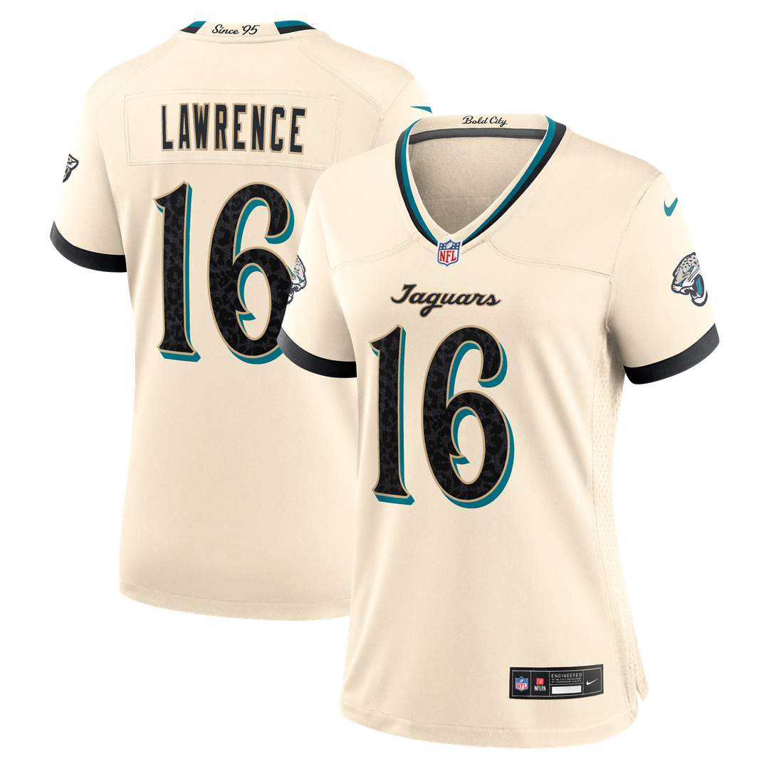 Trevor Lawrence Jacksonville Jaguars Women's 2026 Rivalries Collection Jersey - Natural