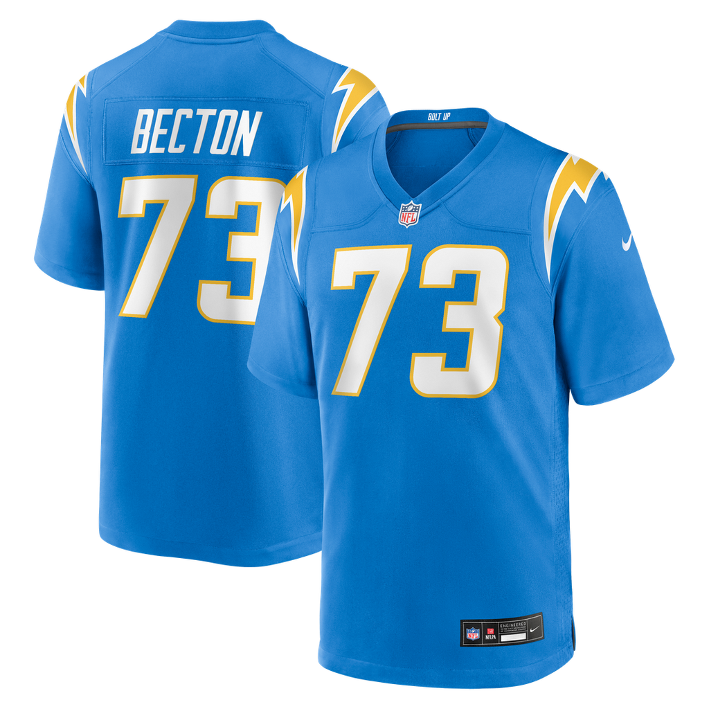 Mekhi Becton Los Angeles Chargers Team Jersey - Powder Blue