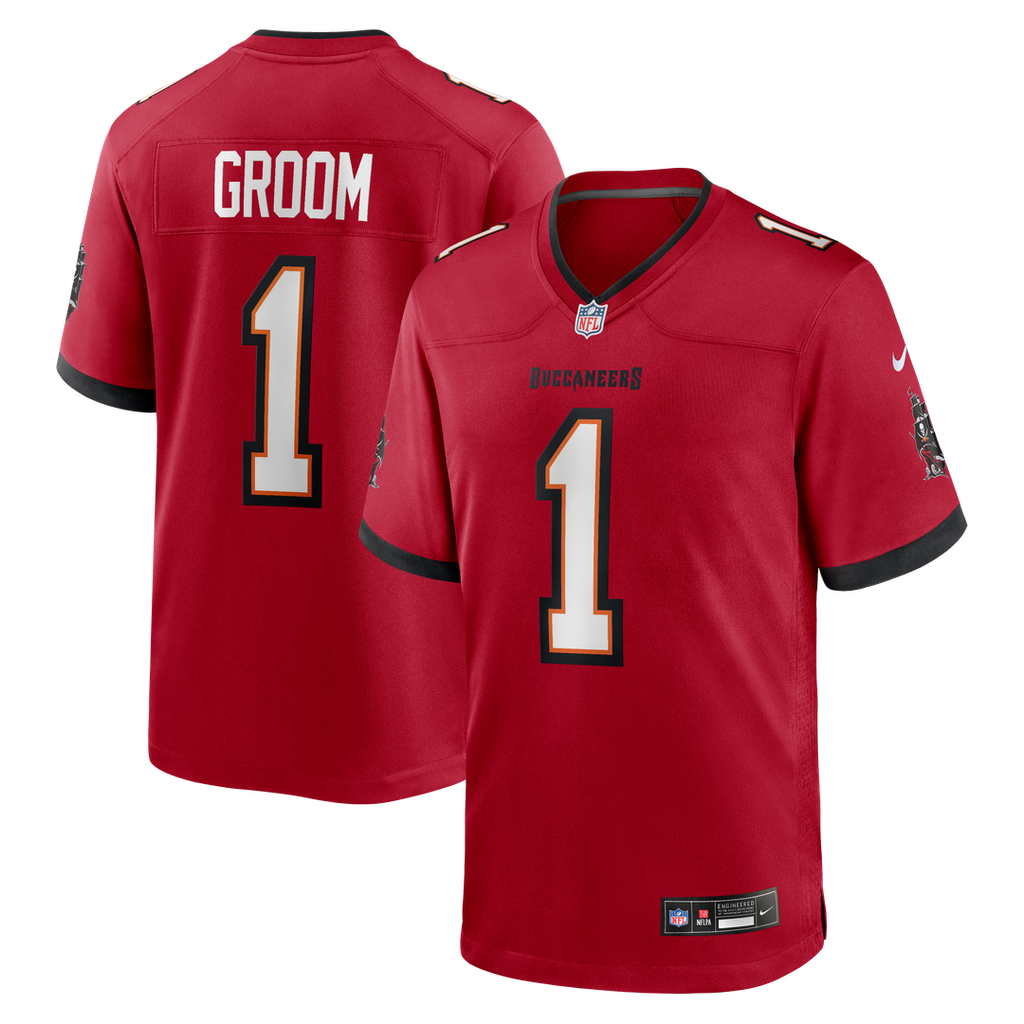 Number 1 Groom Tampa Bay Buccaneers Jersey - Red