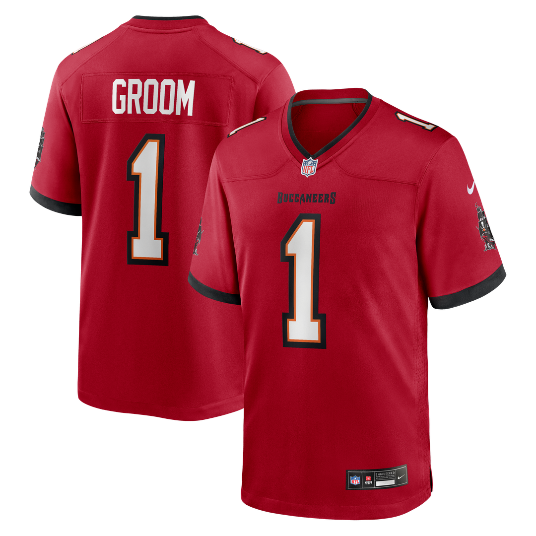 Number 1 Groom Tampa Bay Buccaneers Jersey - Red