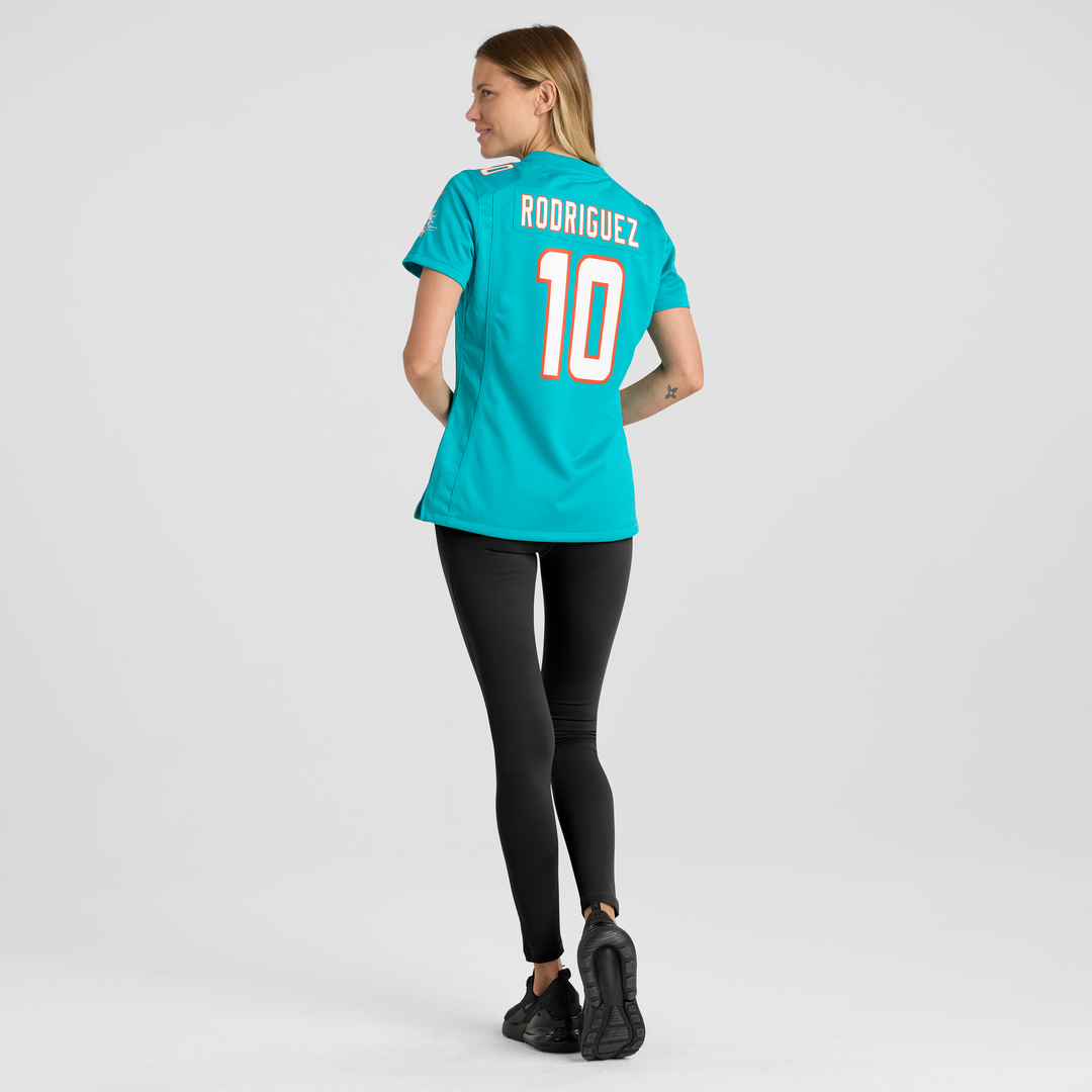 Jacob Rodriguez Miami Dolphins Women's Team Jersey - Aqua