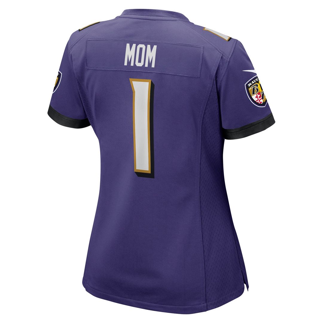 Number 1 Mom Baltimore Ravens Women's Jersey - Purple