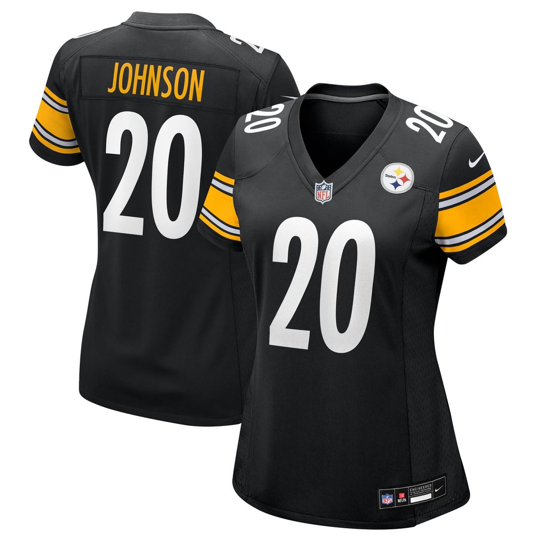 Kaleb Johnson Pittsburgh Steelers Women's Team Jersey - Black