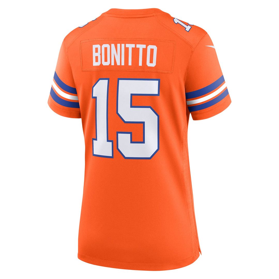 Nik Bonitto Denver Broncos Women's Alternate 2 Mile High Collection 1977 Throwback Jersey - Orange