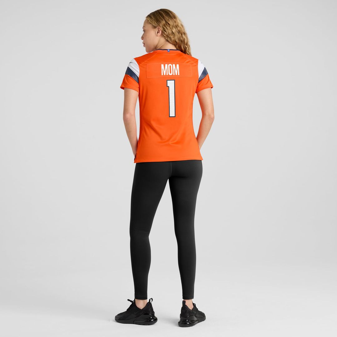 Denver Broncos Women's #1 Mom Jersey - Orange