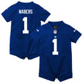 Malik Nabers New York Giants Newborn Romper Jersey - Royal