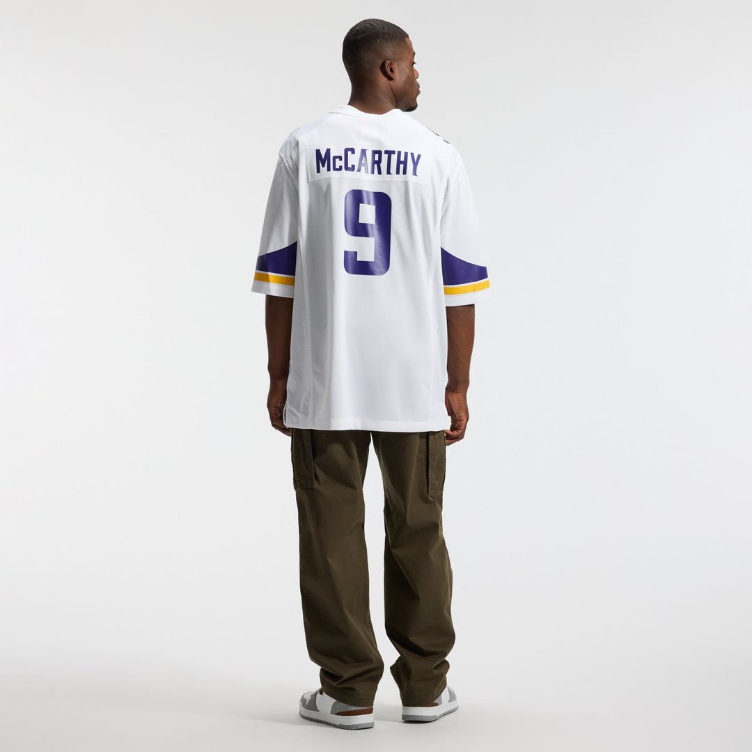 J.J. McCarthy Minnesota Vikings Jersey - White