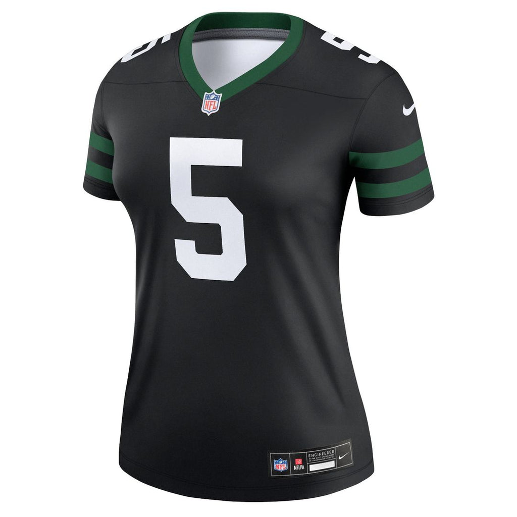 Garrett Wilson New York Jets Women's Alternate Legend Player Performance Top - Legacy Black