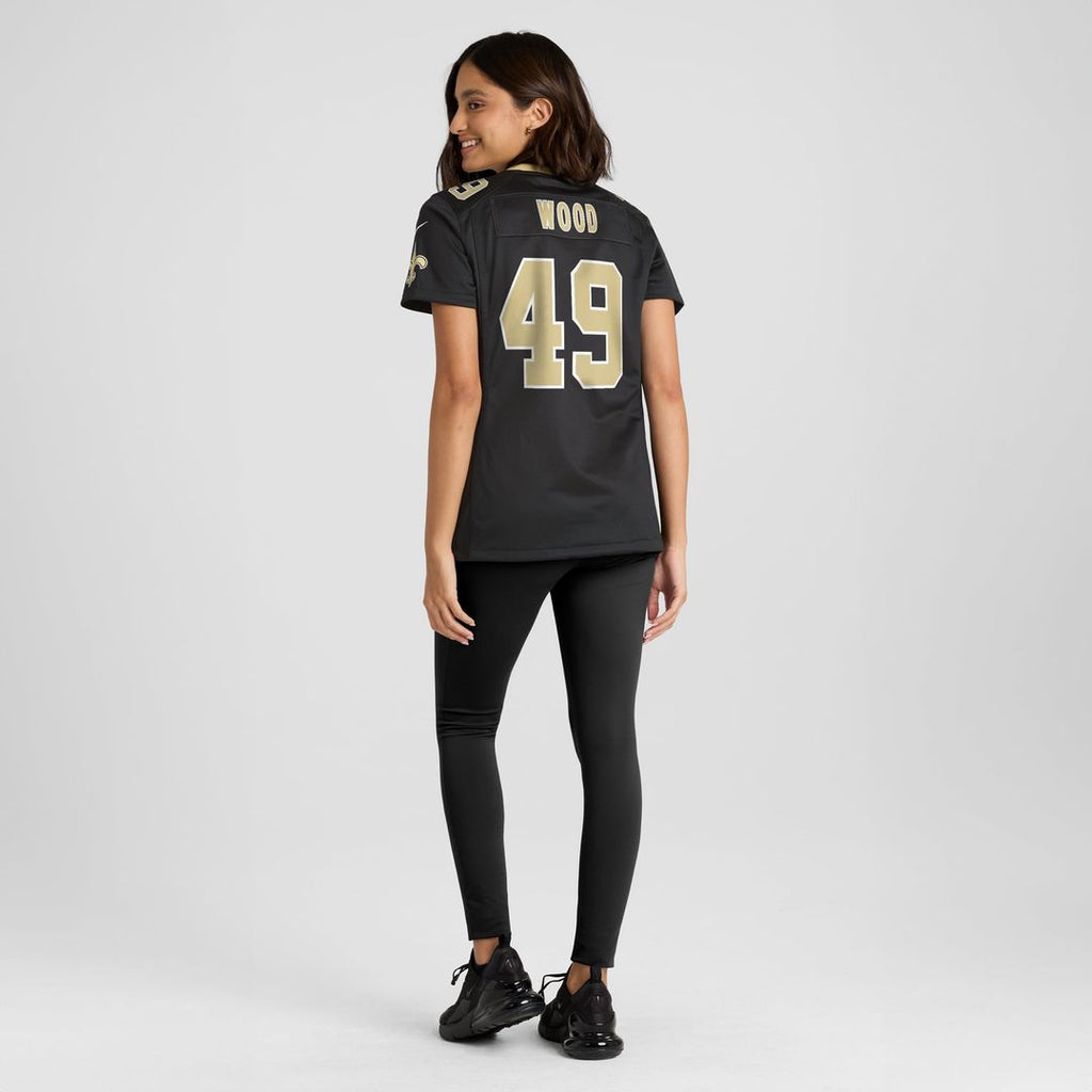 Zach Wood New Orleans Saints Women's Jersey - Black