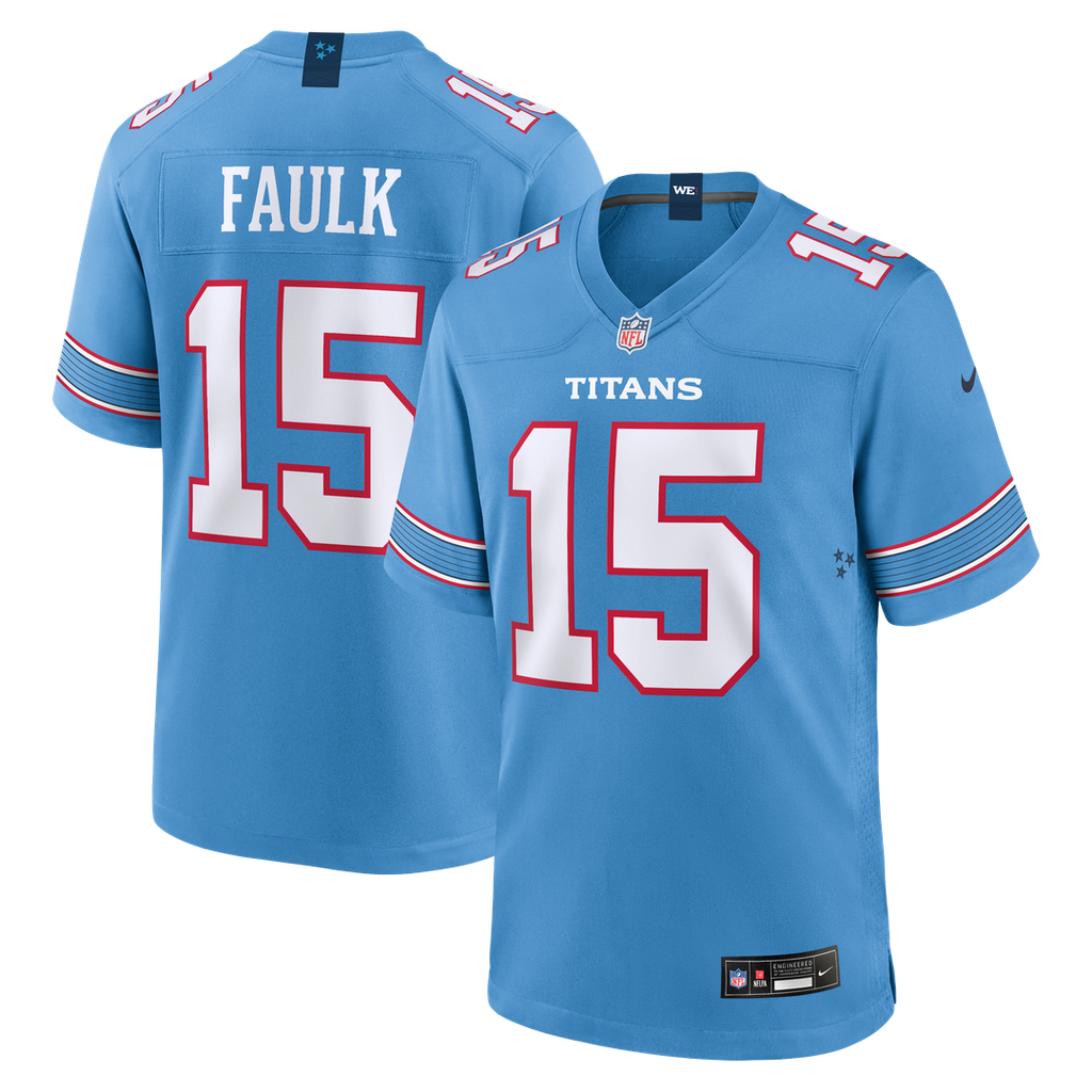 Keldric Faulk Tennessee Titans Team Jersey - Light Blue