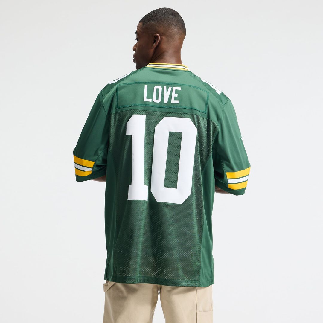 Love Green Bay Packers Stitched Jersey - Green