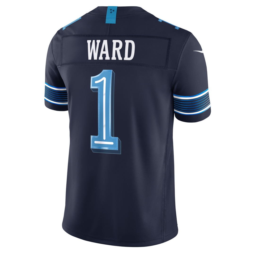 Cameron Ward Tennessee Titans 2026 Rivalries Collection Stitched Jersey - Navy
