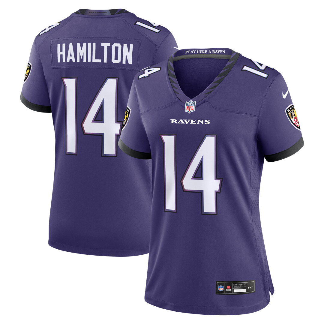 Kyle Hamilton Baltimore Ravens Women's Team Jersey - Purple