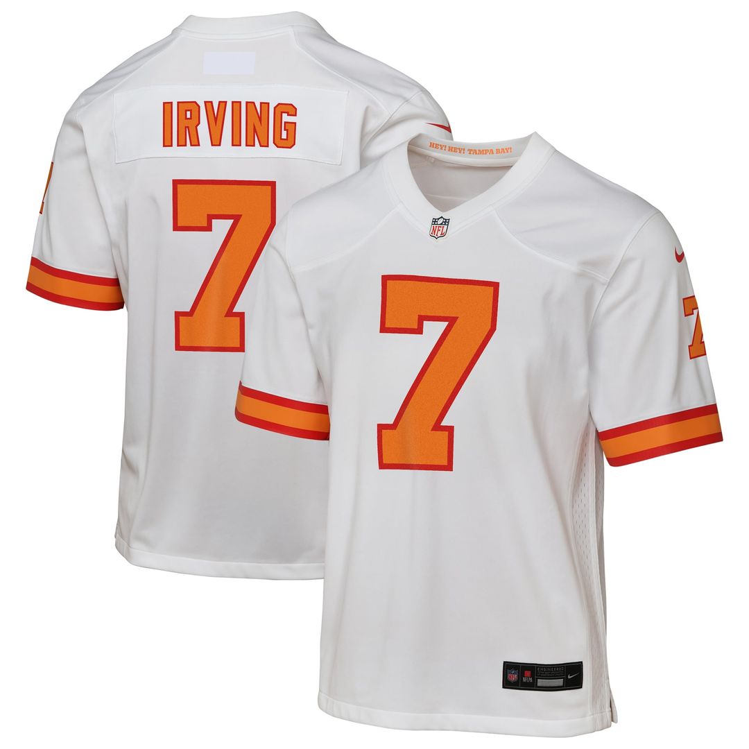 Bucky Irving '76 Tampa Bay Buccaneers Youth Jersey - White