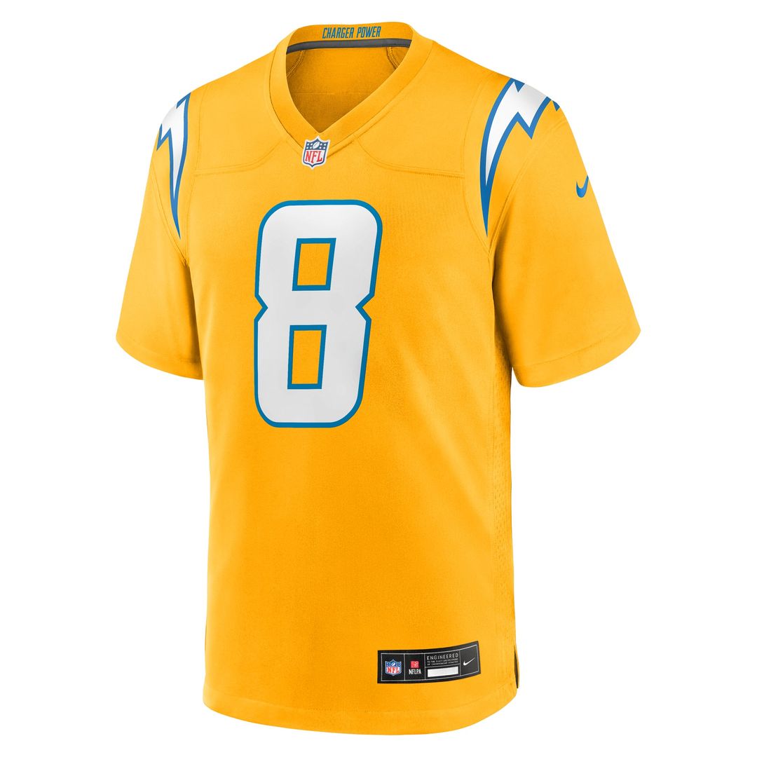 Omarion Hampton Los Angeles Chargers Alternate Charger Power Jersey - Gold