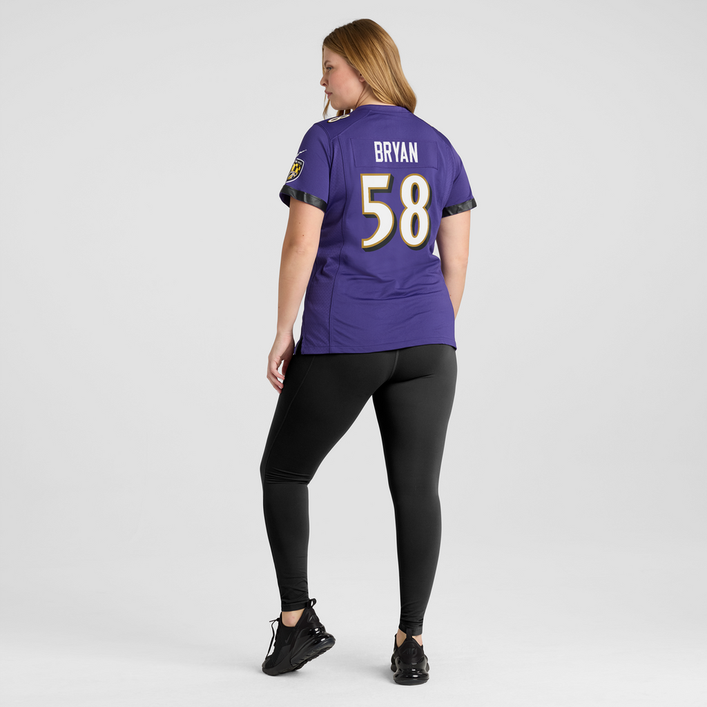 Taven Bryan Baltimore Ravens Women's Team Jersey - Purple
