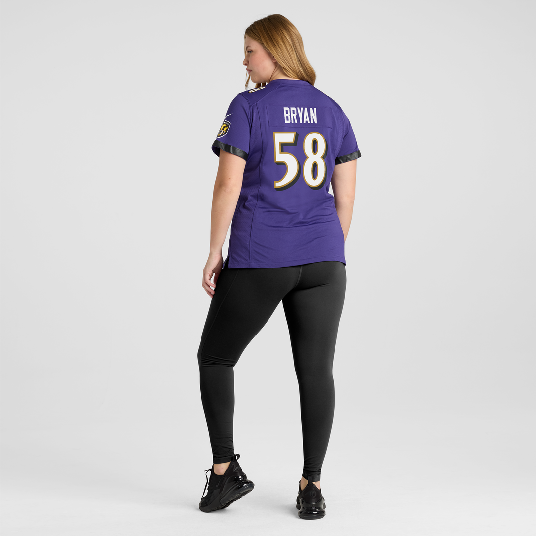 Taven Bryan Baltimore Ravens Women's Team Jersey - Purple