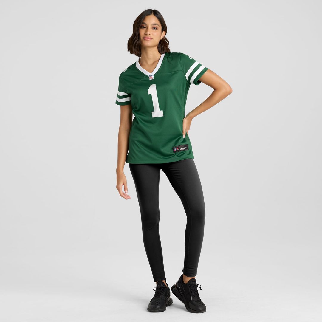 New York Jets Women's #1 Mom Jersey - Legacy Green