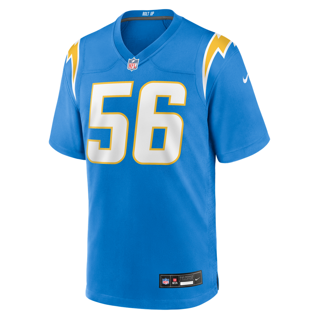 Kanai Mauga Los Angeles Chargers Team Jersey - Powder Blue