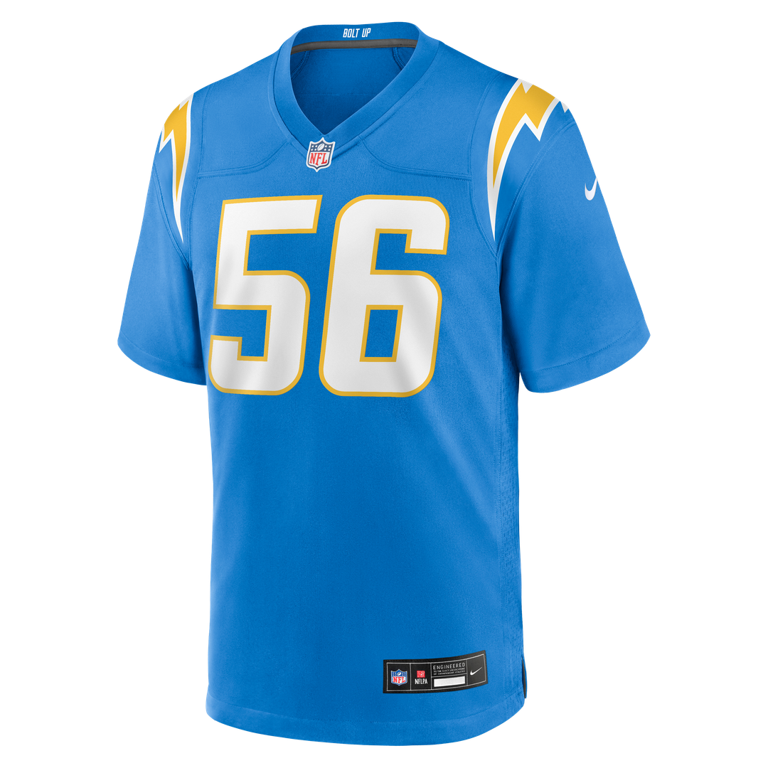 Kanai Mauga Los Angeles Chargers Team Jersey - Powder Blue