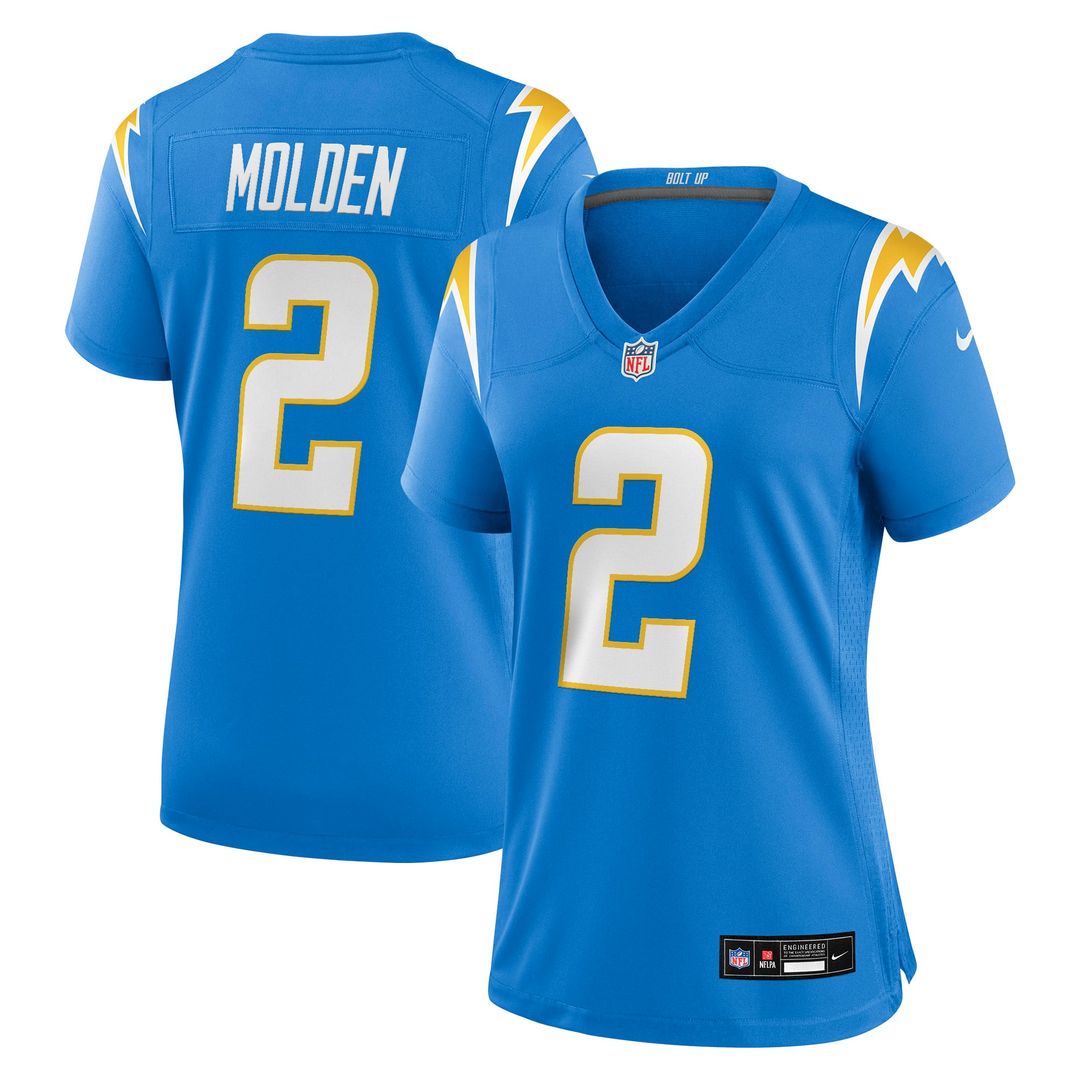 Elijah Molden Los Angeles Chargers Women's Team Jersey - Powder Blue