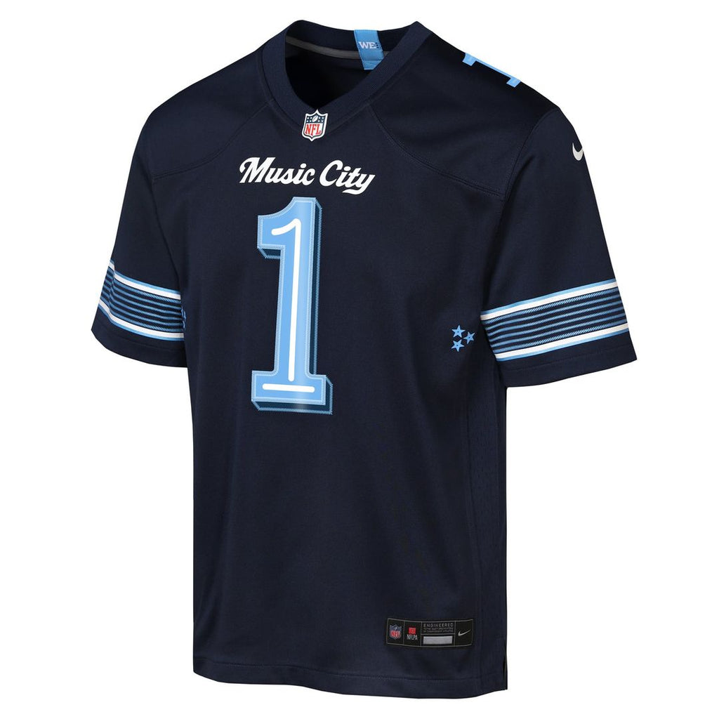 Cameron Ward Tennessee Titans Youth 2026 Rivalries Collection Jersey - Navy
